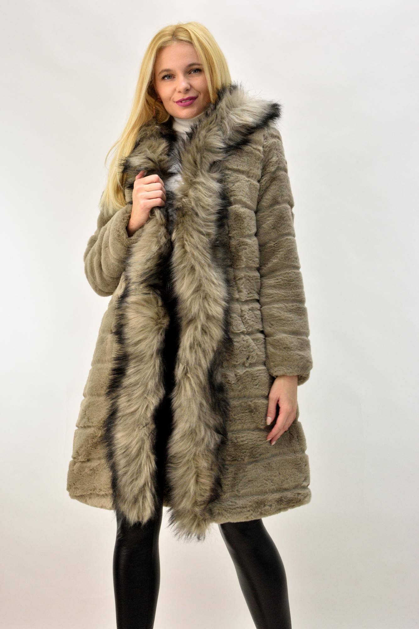 Gynaikeio Palto Apo Syn8etikh Goyna Potre