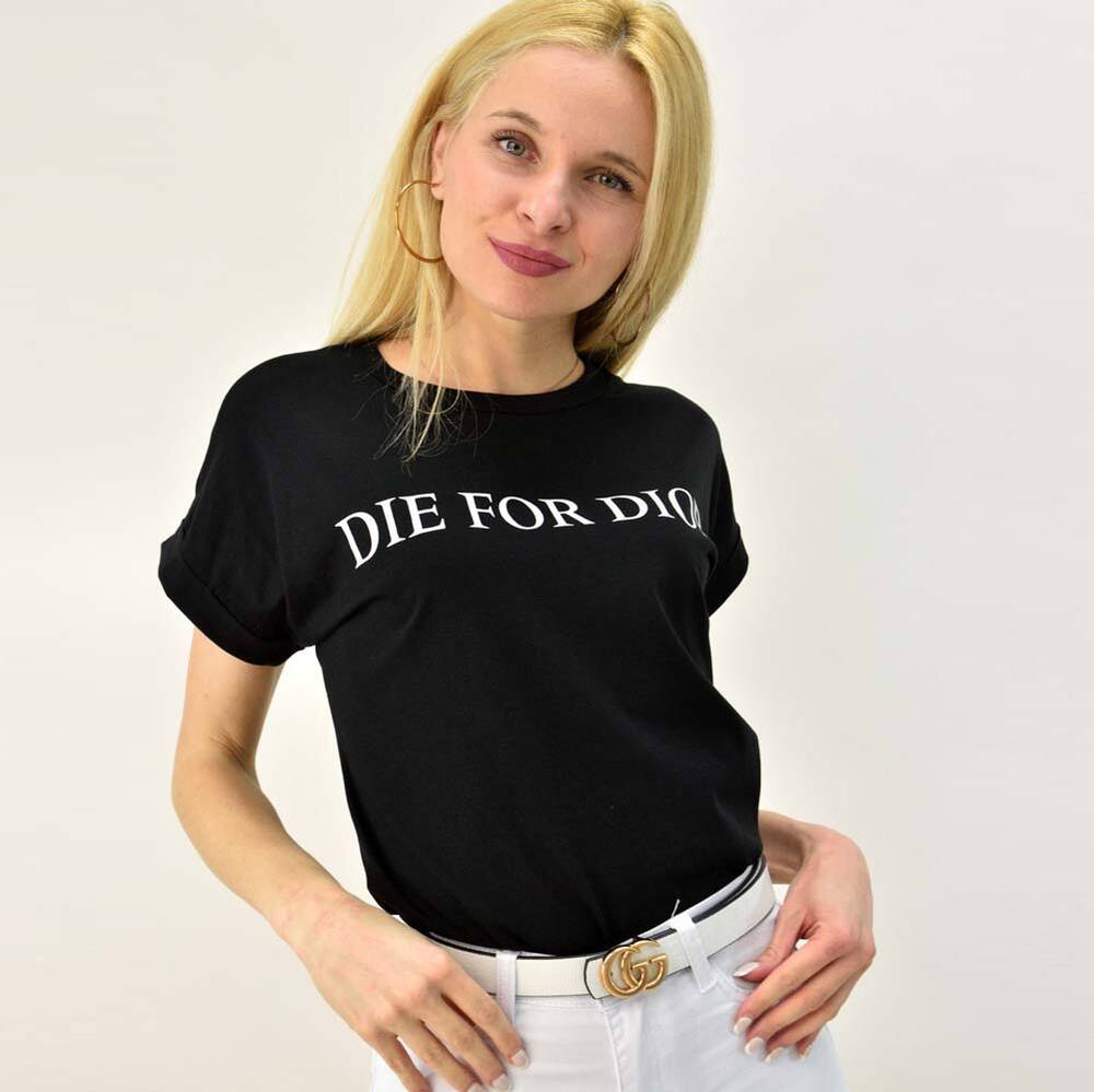 Γυναικείο T-shirt με τύπωμα die for dior