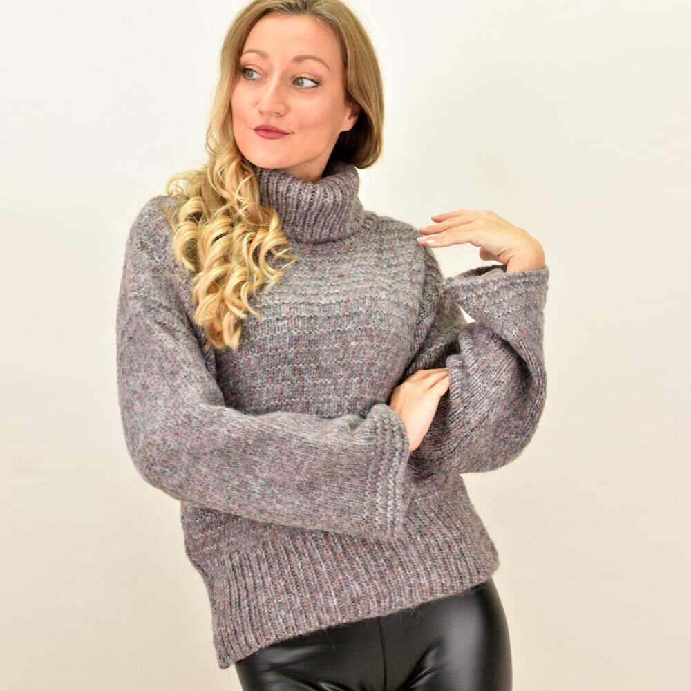 Γυναικείο πουλόβερ με μανίκι καμπάνα