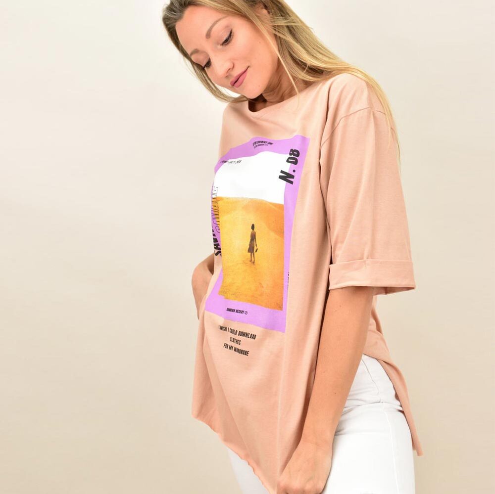 Γυναικεία μπλούζα με τύπωμα oversized