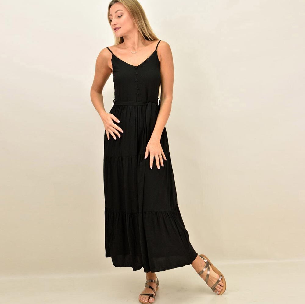 Γυναικείο φόρεμα maxi με ζώνη