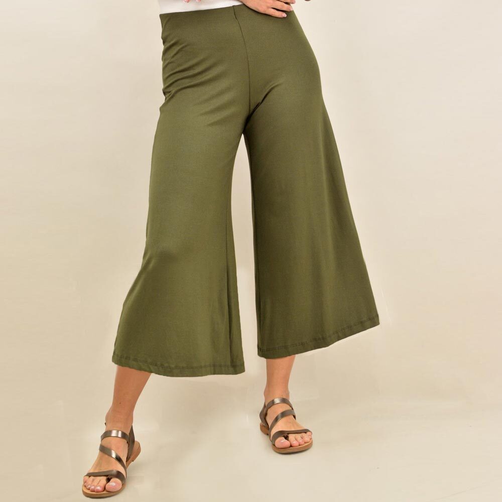 Γυναικεία παντελόνα zip-cullote σε μεγάλα μεγέθη